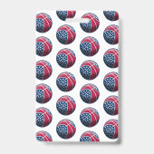 4 juli-feestbasketbal badge (Achterkant)