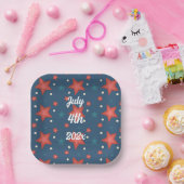 4 juli Feestdecoraties Papieren Bordje (Feest)