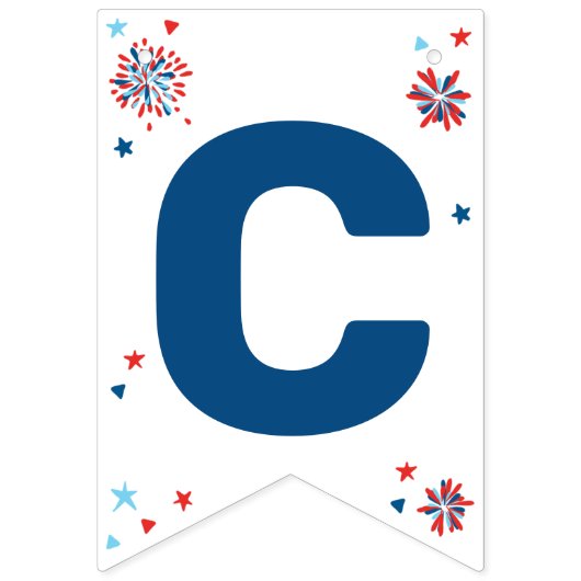 4 juli Feestdecoraties Verjaardag Custom Vlaggetjes (Tweede vlag)