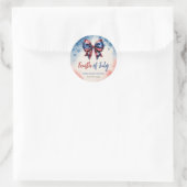 4 juli Feestelijke Boog Patriottische Partij Ronde Sticker (Tas)