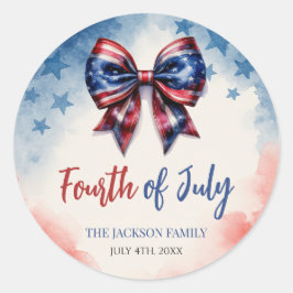 4 juli Feestelijke Boog Patriottische Partij Ronde Sticker