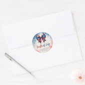 4 juli Feestelijke Boog Patriottische Partij Ronde Sticker (Envelop)