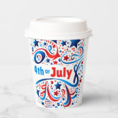 4 juli Feestelijke Party Paper Cup Papieren Bekers (Voorkant)
