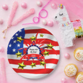 4 juli Feestfeest Papier Borden Papieren Bordje (Feest)