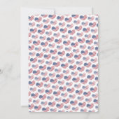4 juli Feestje Rood Wit Blauw Patriottisch Kaart (Achterkant)