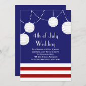 4 juli Feestlantaarns Bruiloft Uitnodiging (Voorkant / Achterkant)