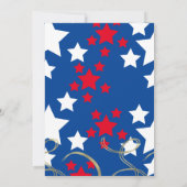 4 juli-feeststerren nep gouden spiralen kaart (Achterkant)