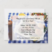 4 juli Feestuitnodiging, Burgers & Vlag Kaart (Achterkant)