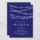 4 juli Feestverlichting Uitnodiging (Voorkant / Achterkant)