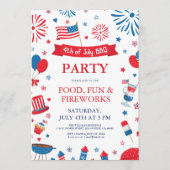 4 juli festival barbecue rand frame kaart (Voorkant)