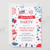 4 juli festival barbecue rand frame kaart (Voorkant)