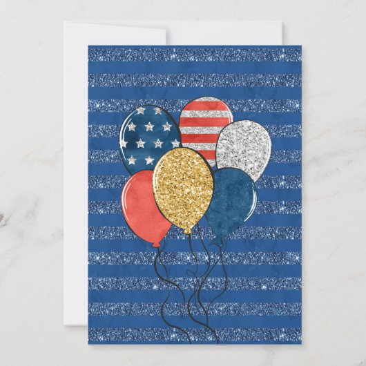 4 juli Firecracker 1e verjaardag uitnodiging (Achterkant)