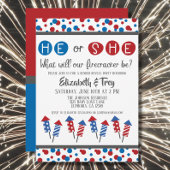 4 juli Firecracker Baby Gender Reveal Kaart