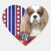 4 juli Firecracker - Cavalier - Blenheim Hart Sticker (Voorkant)