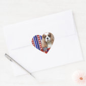 4 juli Firecracker - Cavalier - Blenheim Hart Sticker (Envelop)