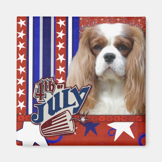 4 juli Firecracker - Cavalier - Blenheim Magneet (Voorkant)