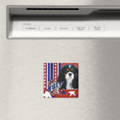 4 juli Firecracker - Cavalier - Tri-color Magneet (Insitu (Vaatwasser))