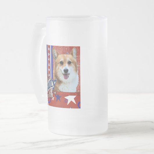 4 juli Firecracker - Corgi - Owen Matglas Bierpul (Voorkant links)