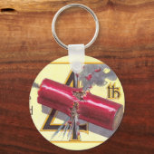 4 juli Firecracker Explodes Sleutelhanger (Voorkant)