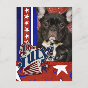 4 juli Firecracker - Franse Bulldog Briefkaart