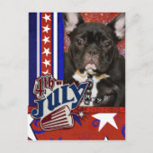 4 juli Firecracker - Franse Bulldog Briefkaart (Voorkant)