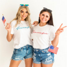 4 juli Firecracker Minimalist Red Script