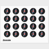 4 juli Firecracker Nurse Funny America Scrub Ronde Sticker (Vel)