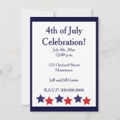 4 juli Firecracker Red, White en Blue Kaart (Achterkant)