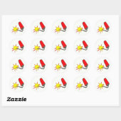 4 juli Firecracker Ronde Sticker (Vel)