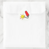 4 juli Firecracker Ronde Sticker (Tas)