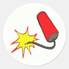 4 juli Firecracker Ronde Sticker