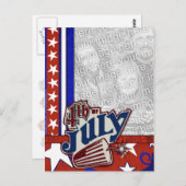 4 juli Firecracker - UW FOTO ingevoegd Briefkaart (Voorkant / Achterkant)