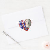4 juli Firecracker - West Highland Terrier Hart Sticker (Envelop)