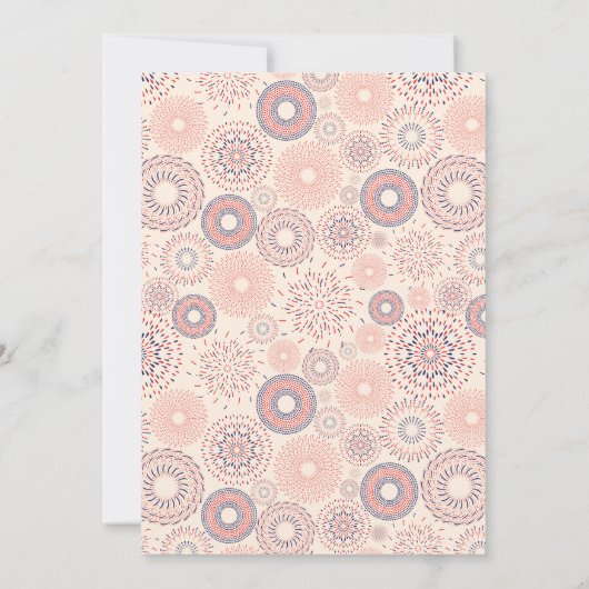 4 juli Firecrackers Onafhankelijkheidsdag BBQ Kaart (Achterkant)