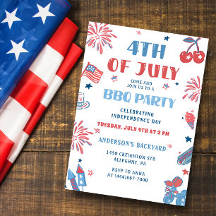 4 juli Fireworks BBQ Uitnodiging