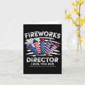 4 juli Fireworks Director Ik run You Run Mannen B Kaart (Gele Bloem)