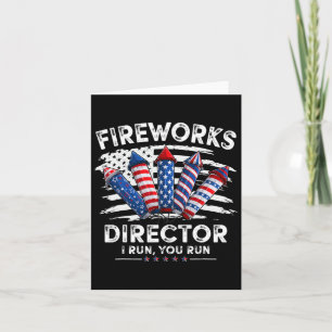 4 juli Fireworks Director Ik run You Run Mannen B Kaart
