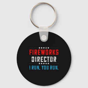 4 juli Fireworks Director Ik voer u uit Sleutelhanger