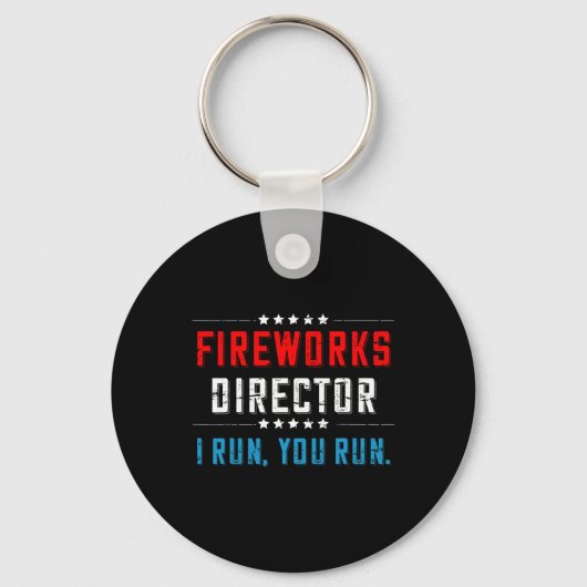 4 juli Fireworks Director Ik voer u uit Sleutelhanger (Voorkant)
