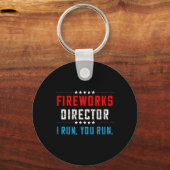 4 juli Fireworks Director Ik voer u uit Sleutelhanger (Voorkant)