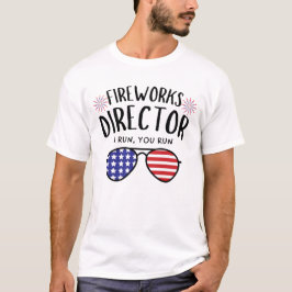 4 juli Fireworks Director Ik voer u uit T-shirt