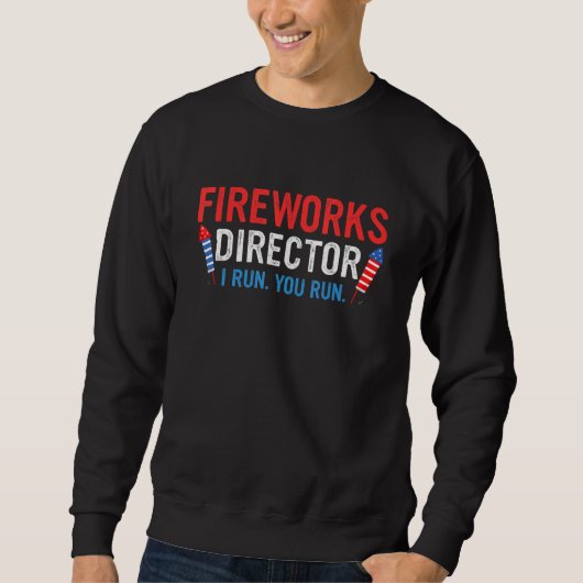 4 juli Fireworks Director Ik voer u uit Trui (Voorkant)