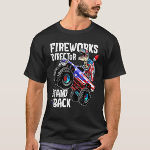 4 juli Fireworks Director Rex Monster Truck K T-shirt