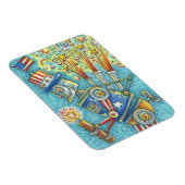 4 JULI FIREWORKS ROBOT, AMERIKANA MAGNET MAGNEET (Rechterzijde)