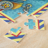 4 JULI FIREWORKS ROBOT, FIRECRACKER STEAMPUNK LEGPUZZEL (Zijkant)