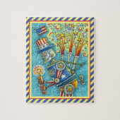 4 JULI FIREWORKS ROBOT, FIRECRACKER STEAMPUNK LEGPUZZEL (Verticaal)