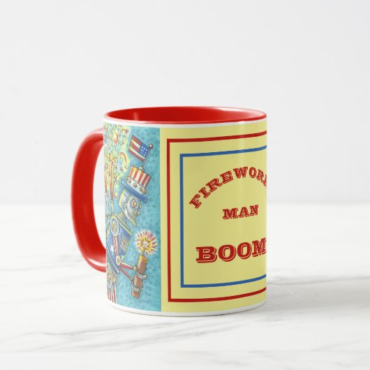 4 JULI FIREWORKS ROBOT, FIRECRACKER STEAMPUNK MOK (Voorkant links)