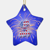 4 juli Fireworks Star Ornament (Links)