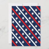 4 juli Flag Foto Wedding Invitation Kaart (Achterkant)