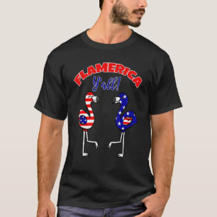 4 juli Flamingo Patriotic American Flag VS P T-shirt